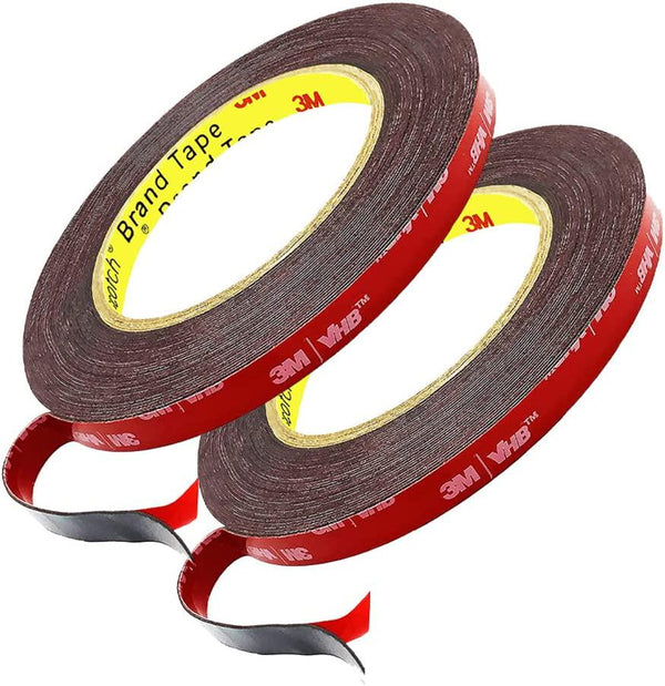 2 Rolls 3M Double Sided Tape Mounting Tape Heavy Duty, 3M VHB Waterproof Foam Tape for LED Strip Lights, Car Decor, Home Decor, Outdoor Decor and Office Decor
