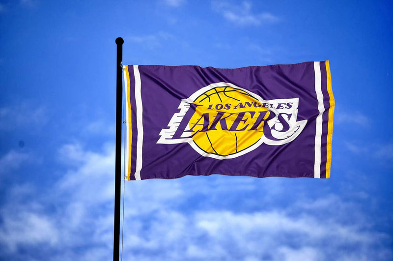 AGUIFLGS Lakers Flag 3×5 Ft with Brass Grommets 100D for Basketball Fan Hang Indoor Outdoor