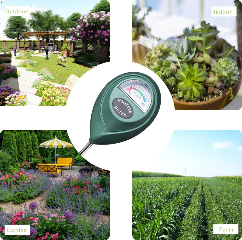 XLUX Soil Moisture Test Sensor Meter Water Monitor, Hygrometer for Gardening, Farming Planting,Black,No Batteries Required