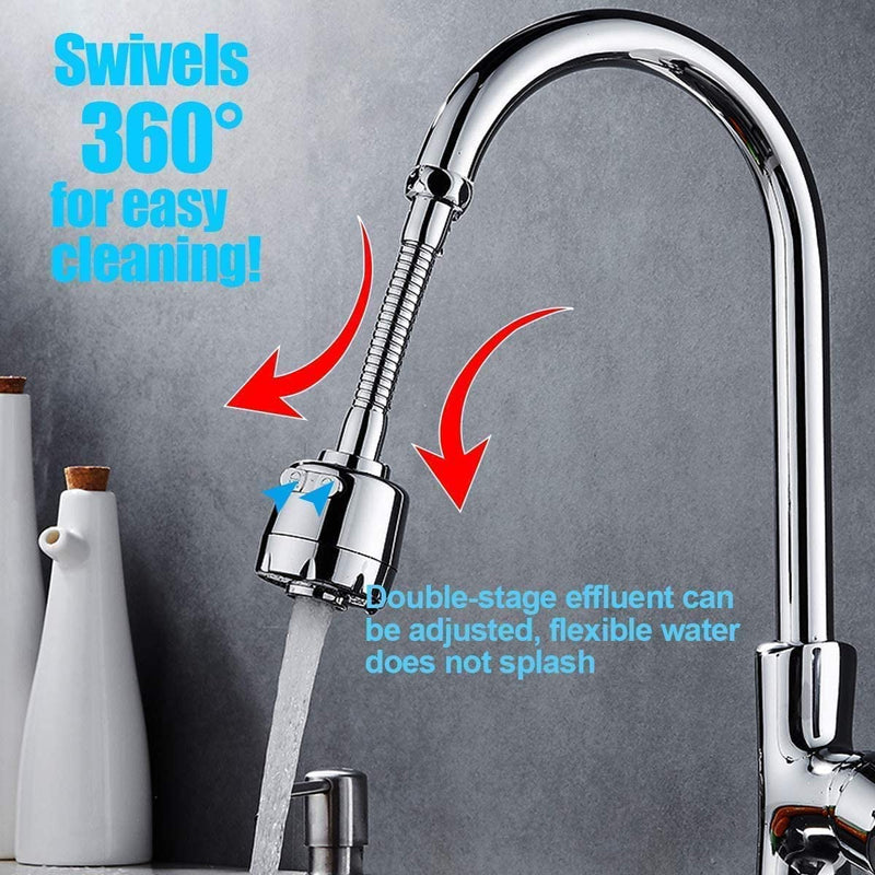 Upgraded 2022 Movable Kitchen Faucet Head 360° Rotatable Faucet Sprayer Head Replacement anti -Splash Tap Booster Shower and Water Saving Faucet for Kitchen