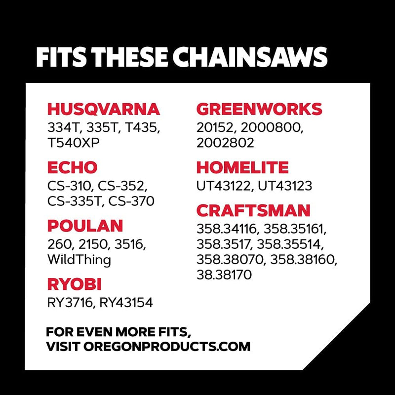Oregon S56 Advancecut 16-Inch Chainsaw Chain Fits Craftsman, Echo, Homelite, Poulan, Remington