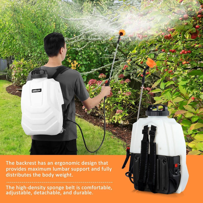 16L Backpack Sprayer Electric Weed Sprayer Battery Powered Garden Sprayer Rechargeable Lawn Sprayer for Fertilizer Farm