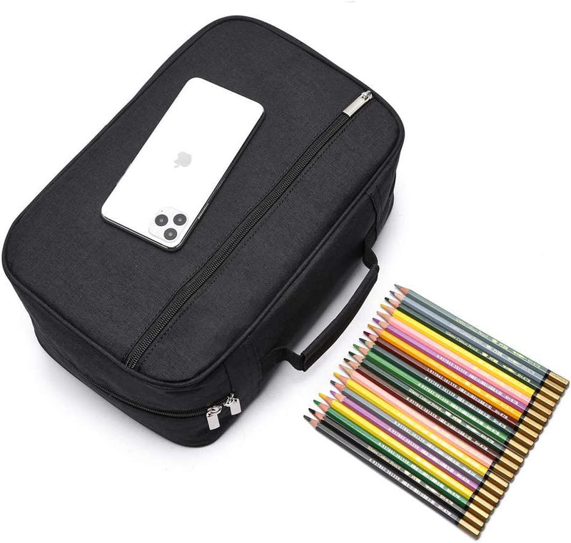 Colored Pencil Case 200 Slots Pen Pencil Bag Organizer with Handle