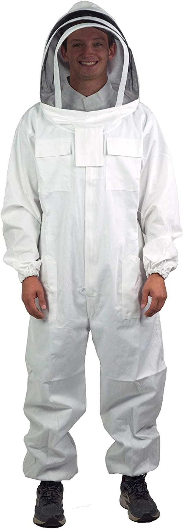 VIVO Professional XXL Cotton Full Body Beekeeping Suit with Veil Hood BEE-V106XL2