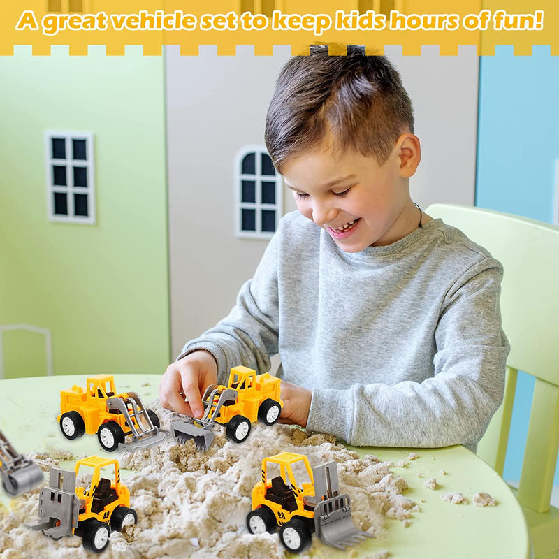 36 Pcs Construction Engineering Trucks Small Construction Toys Construction Pull Back Vehicles Mini Excavator Toys Car Toys Set for Birthday Party Favors Cake Stocking Stuffers Supplies, 12 Styles