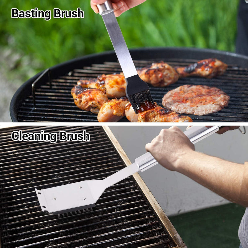6pcs Stainless Steel Barbecue Grill Cleaning Brush Tool Set