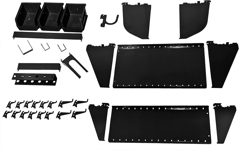 Wall Control KT-400-WRK R Slotted Tool Board Workstation Accessory Kit