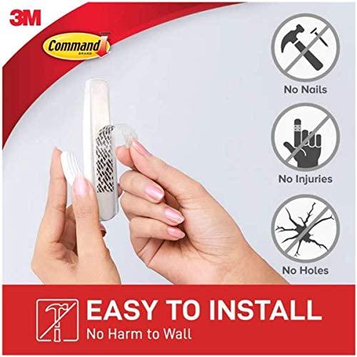 3M Command White Adhesive Mixed Hooks Value Pack - 10 Pack (4X Small, 4X Medium, 2X Large)
