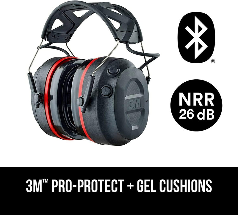 3M Pro-Protect Wireless Gel Electronic Hearing Protector with Bluetooth Technology, NRR 26 dB