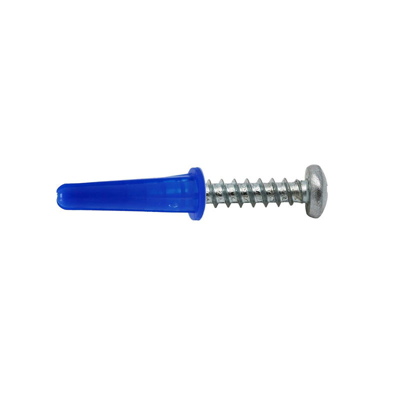 T.K.Excellent Blue Conical Plastic Anchor and Self Tapping Screw and M
