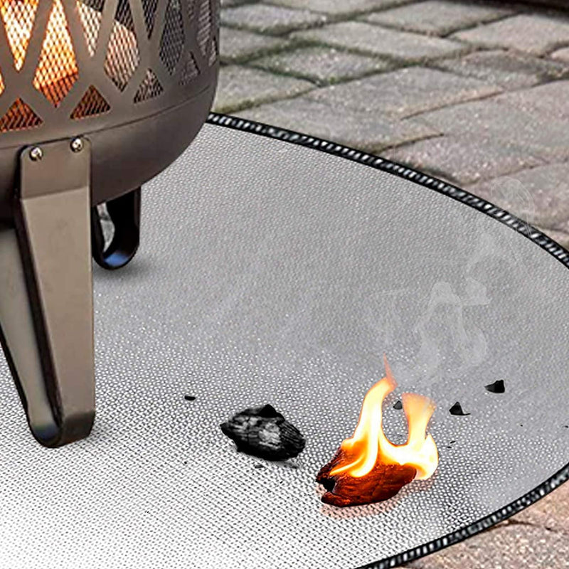 Large under Grill Mat Fire Pit Mat,40"X 65" Fireproof Mat Deck and Patio Protective Mats,Docsafe Portable 4 Layers Grill Pad for Fire Pit Grass Outdoor Wood Burning and BBQ Smoker,Easy to Clean