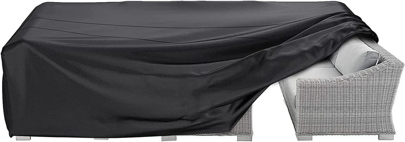 Patio Furniture Cover Waterproof Durable Heavy Duty 210D Oxford Rectangular Outdoor Sectional Sofa Set Covers for Outdoor Picnic Table, Dining Furniture, Chair Set (Size: 126X126X74Cm)