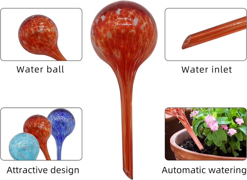Self Watering Globes Valuehall 6 Packs Watering Bulbs 6 X 15CM Automatic Plant Watering Globes Plant Waterer for Indoor and Outdoor Plants Watering V7I05
