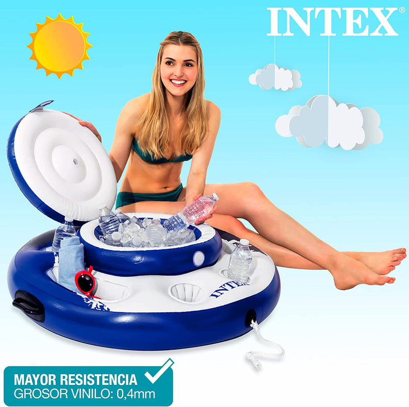 Intex Mega Chill Cool Box Inflatable Swimming Ring Diameter 89 Cm