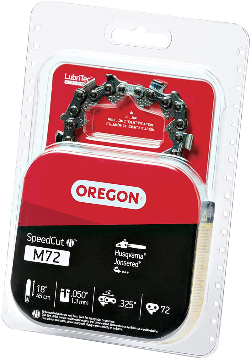 Oregon Speedcut 18-Inch.325-Inch Pitch.050-Inch Gauge, 72 Drive Links Chainsaw Chain – Fits Husqvarna, Dolmar, Jonsered and More