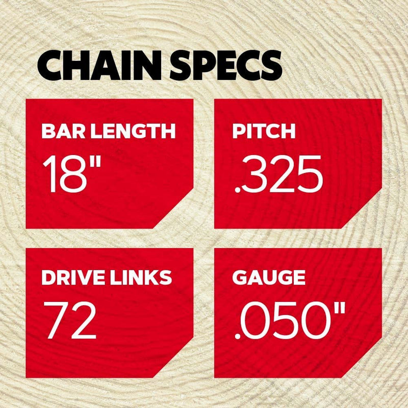 Oregon Speedcut 18-Inch.325-Inch Pitch.050-Inch Gauge, 72 Drive Links Chainsaw Chain – Fits Husqvarna, Dolmar, Jonsered and More