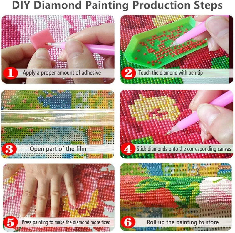  5D DIY Diamond Painting Kit 2 Pack Flower Full Drill by Number  Kits, Paint with Diamonds Clearance Craft Embroidery Rhinestone Cross  Stitch Art Decor (12x16 inch)