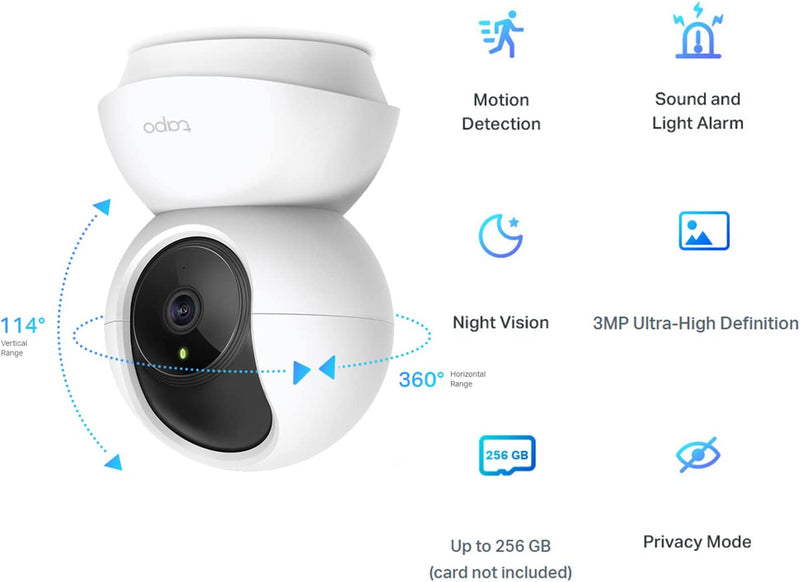 TP-Link - See what's happening at home at Super HD with Tapo C210