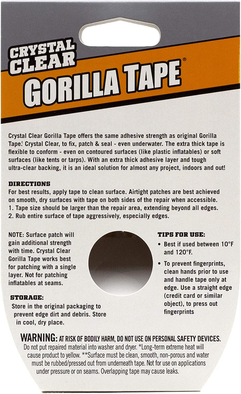 Gorilla Clear Repair Clear Duct Tape 1.5-in x 15-ft in the Duct