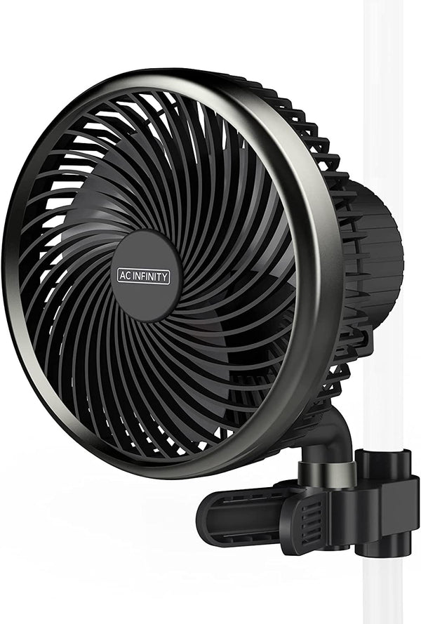 AC Infinity CLOUDRAY S6, Grow Tent Clip Fan 6” with 10-Speeds, Ec-Motor, Weatherproof IP-44, Auto Oscillation, Quiet Hydroponics Circulation Cooling