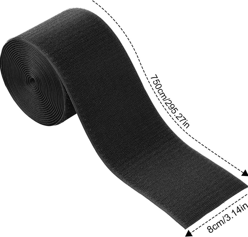 1 Piece (24 Feet in Length) Black Cable Floor Strip Carpet Floor Cord Cover Cable Protector Cable Management, Protect Cords and Prevent a Trip Hazard