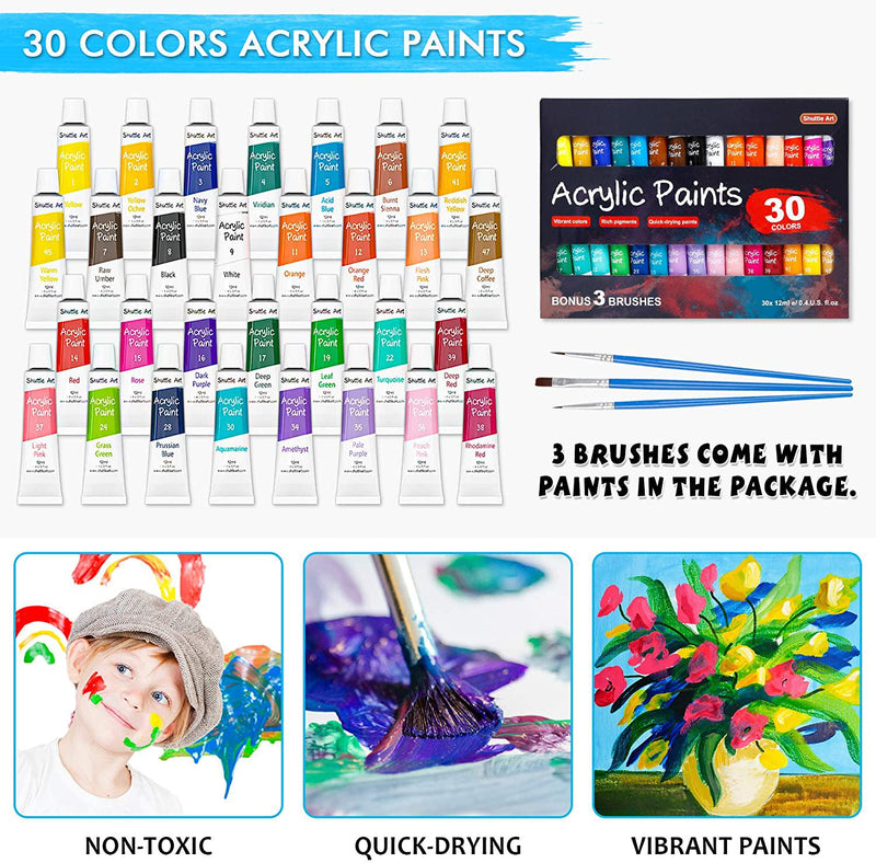 Washable Finger Paint,10 Colors*60ml with tools - Set of 33 — Shuttle Art