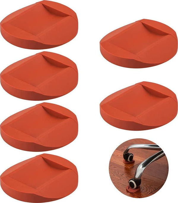 6 Pcs Rubber Furniture Caster Cups, AIFUDA Furniture Coasters Anti-Sliding Floor Grip Floor Protectors for All Floors and Wheels of Furniture, Sofas and Bed