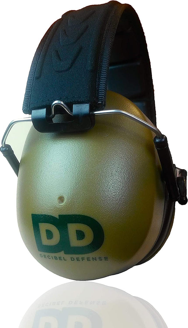 Professional Safety Ear Muffs by Decibel Defense - 37Db NRR - the HIGHEST Rated & MOST COMFORTABLE Ear Protection for Shooting & Industrial Use - the BEST HEARING PROTECTION GUARANTEED! (GREEN)