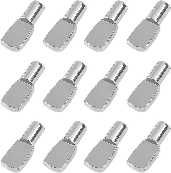 6mm Shelf Pegs,Fit 1/4-Inch Diameter Hole Cabinet Furniture Spoon Shape Support Pins for Shelves Nickel Plated
