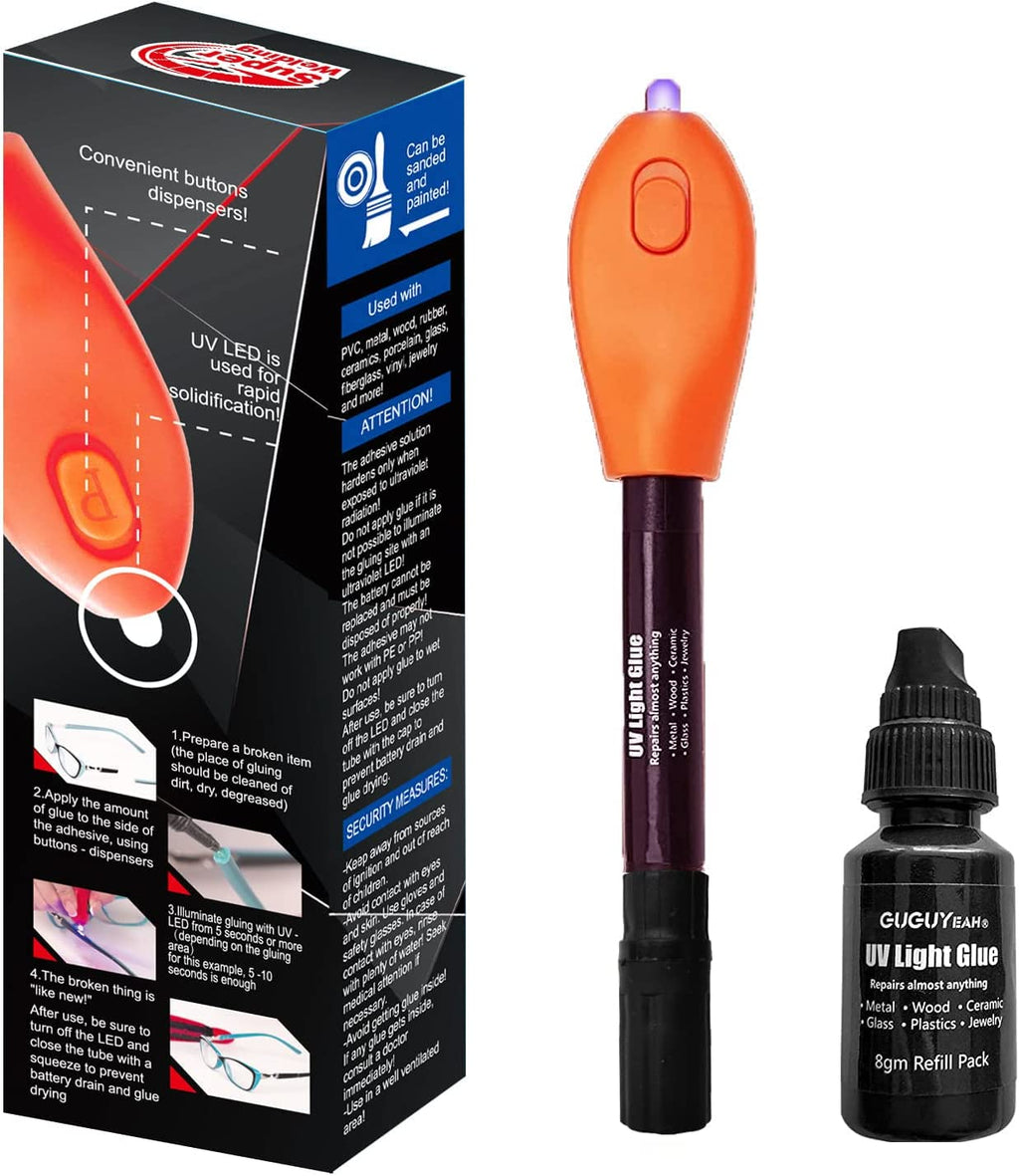 UV Light Glue Kit Clear Adhesive Liquid Plastic Welder 5 Seconds Repair  Almost Anything