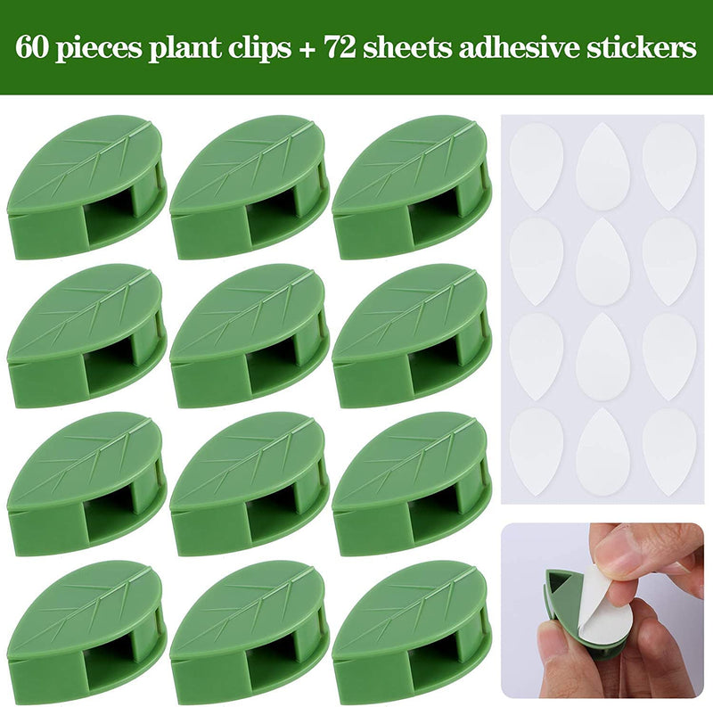 Croch Plant Climbing Wall Fixture Clips with Acrylic Adhesive Stickers (100)