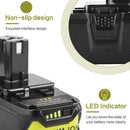 18V 5000 Mah Battery for Ryobi One+ RB18L50 BPL-1815 BPL-1820G BPL1820 BPL18151 P102 P103 P104 P105 P106 P107 P108 Power Tool with LED Charge Indicator