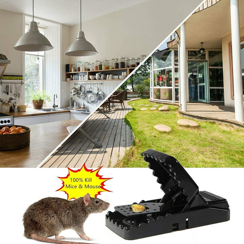 Instant Mouse Mice Traps for House Indoor Outdoor Easy Setup Reuse - 6 Pack