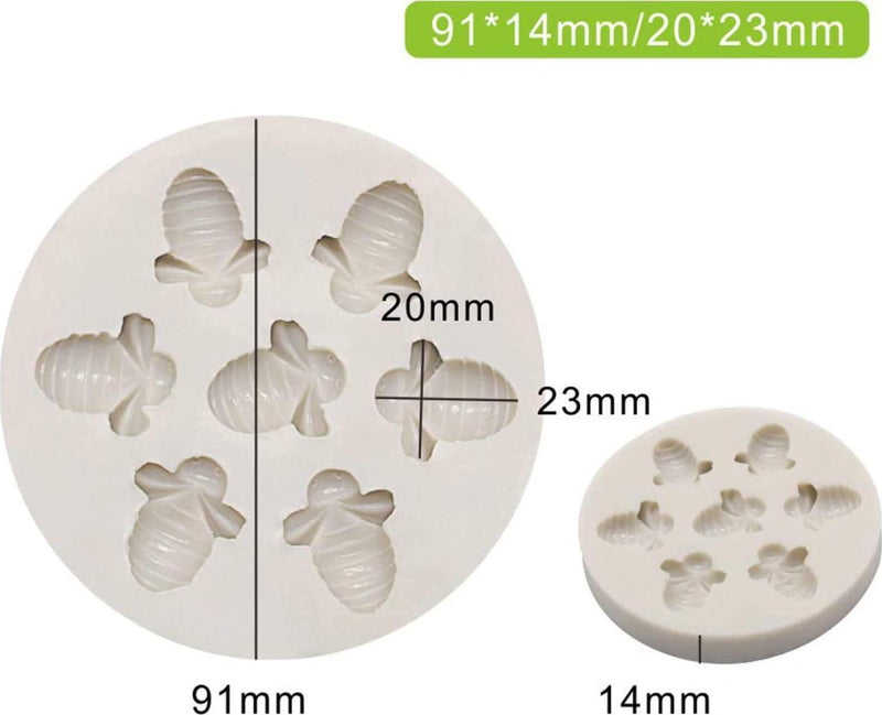 Bee Silicone Soap Molds, 6 Cavities Honeycomb Molds for Chocolate Jelly  Candy Making,Easy Release 