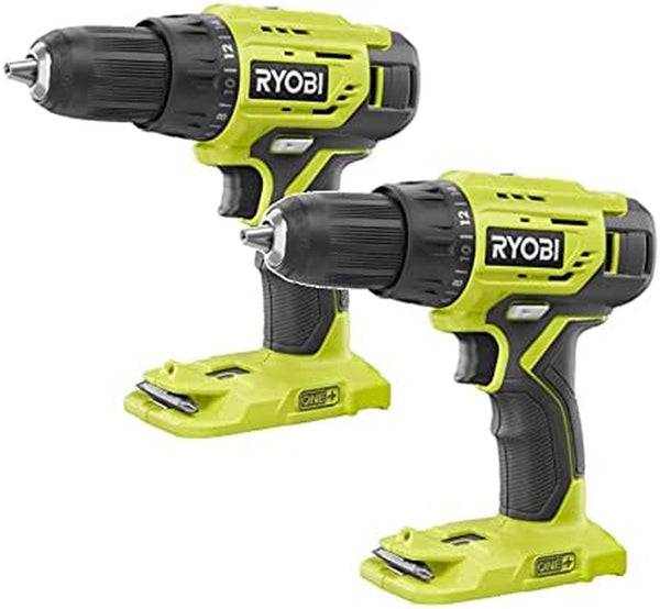 2 Pack of Ryobi P215 18-Volt 1/2-In Drill Driver (Bare Tool) (No Retail Packaging)