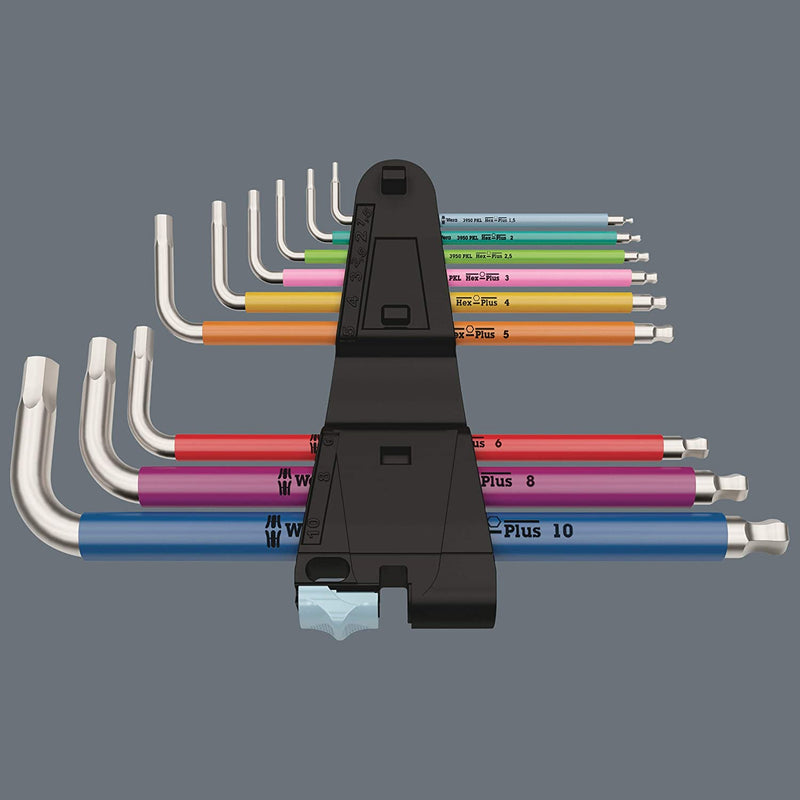 3950/9 Hex-Plus Multicolour Imperial Stainless 1, L-Key Set, Imperial, Stainless Steel, 9 Pieces