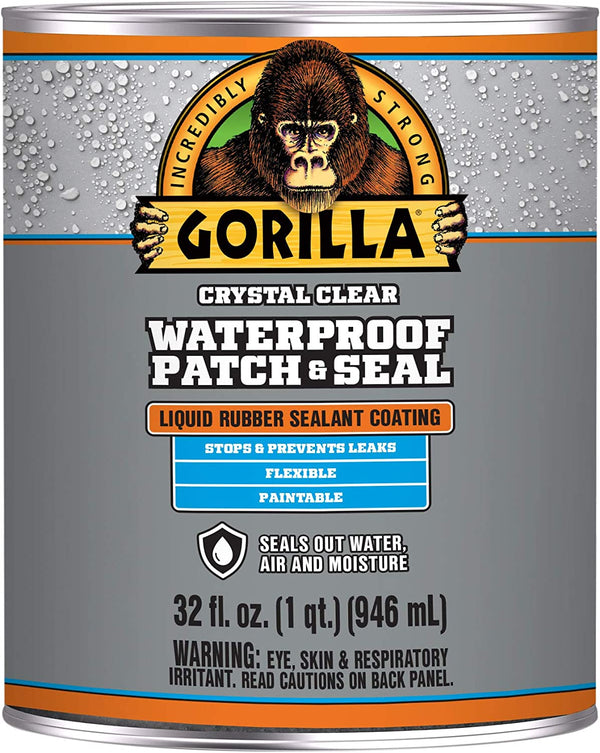 Gorilla Waterproof Patch & Seal Liquid, Clear, 32 Ounces, (Pack of 1)