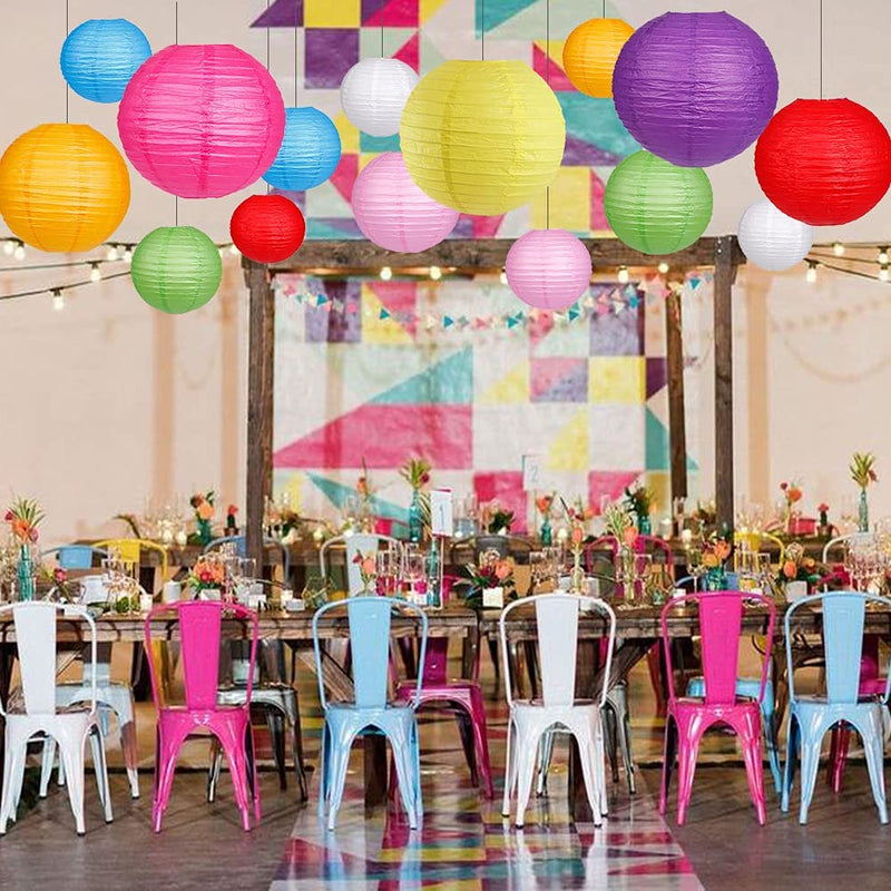 Paper Lanterns Decorative, Party Supplies for Bachelorette Engagement Unicorn Birthday Party Decorations Purple/Lavender/White 15Pcs