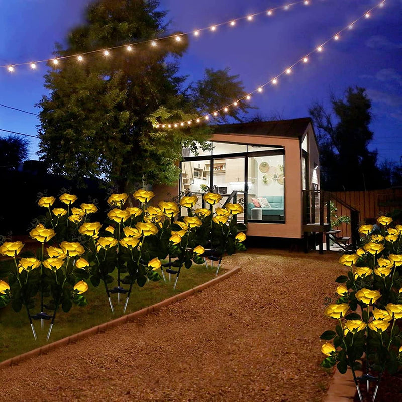 Forlivese Solar Garden Lights,2 Packs Sunflower Solar Lights Outdoor Waterproof Ip65,Outdoor Solar Lights for Garden Yard Pathway Patio Lawn