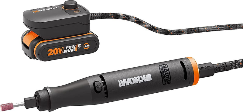 Worx 20V Makerx Cordless Kit Rotary Tool + Adaptor + 2.0Ah Battery + Charger