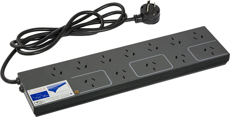 HPM 12 Outlet Overload Powerboard
