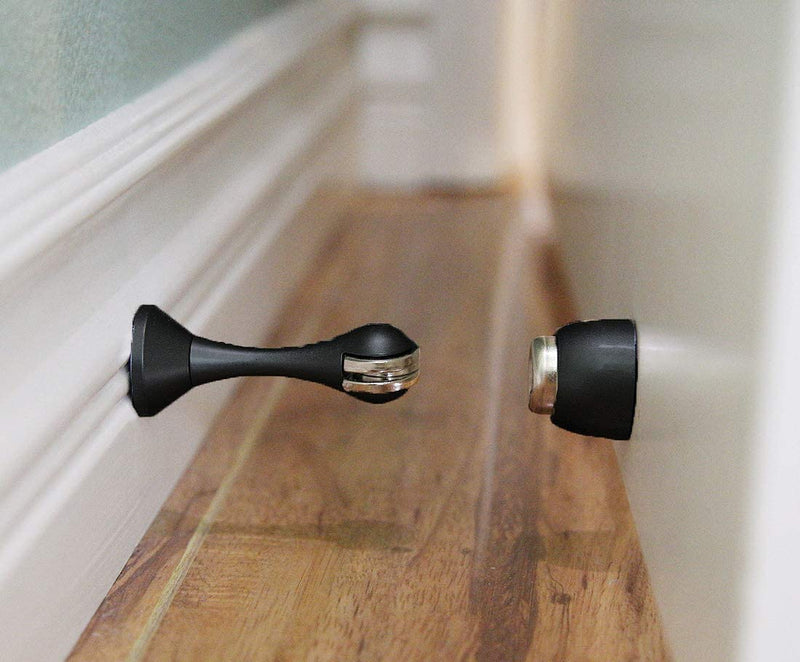 Safus Magnetic Door Stop - Charcoal Black - 2Pc Set