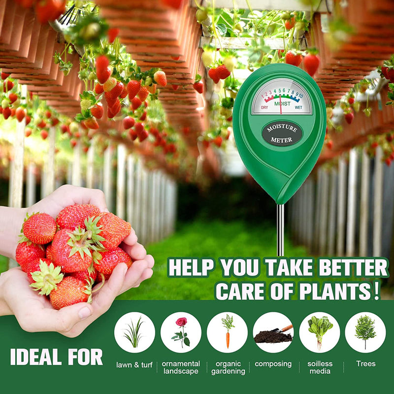Soil Moisture Meter Plant Soil Tester for Plant Care, Gardening, Farming, Indoor & Outdoor Use - No Battery Needed