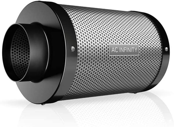 AC Infinity Air Carbon Filter 4" with Premium Australian Virgin Charcoal, for Inline Duct Fan, Odor Control, Hydroponics, Grow Rooms