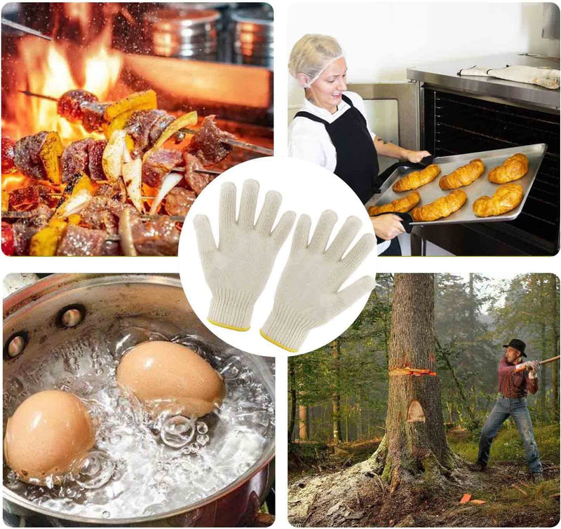 4 Pairs Heat Resistant Gloves for Cooking,Oven Gloves with Fingers,Bbq