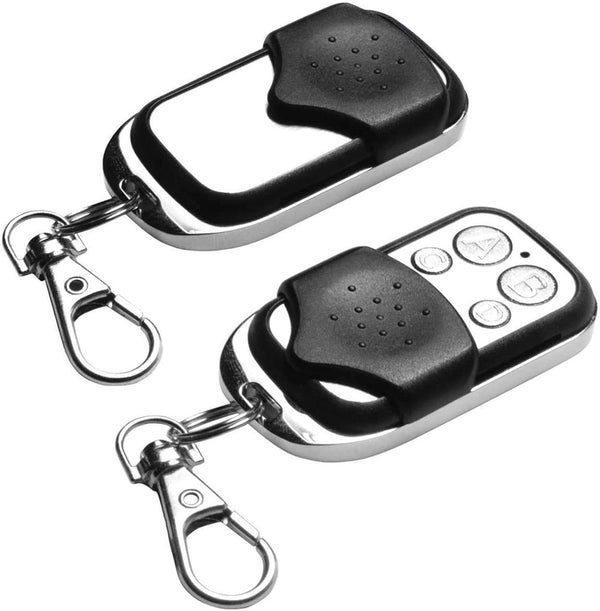 433.92 Mhz Remote for Gate, Remote Control Key Fob, 2Pcs 4 Buttons Universal Replacement Electric Cloning Wireless Remote Control Key Fob 433Mhz for Car Garage Door Gate Skylight