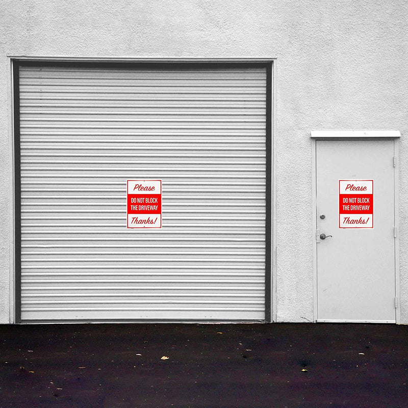 Please Do Not Block Driveway Aluminum Metal Sign