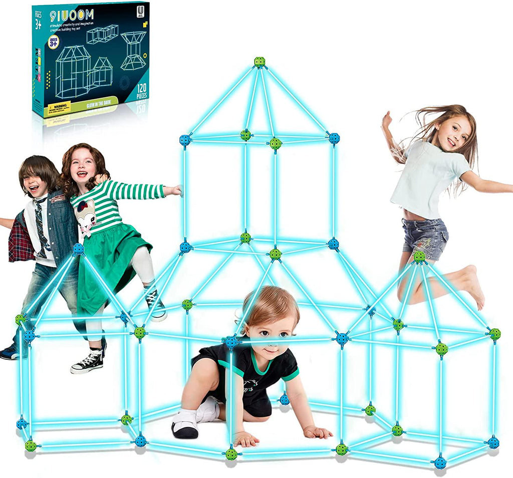 130 PCS Kids Fort Building Kit - Fort Builder | Fort Kit | Crazy Kids Fort  Building Set | Build A Fort | Air Fort | Indoor/Outdoor Kids Toys