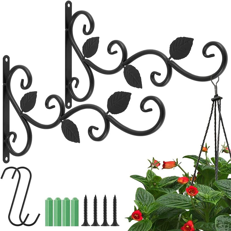Decorative Cast Iron Plant Hook Bracket - Bird-feeder Hanger
