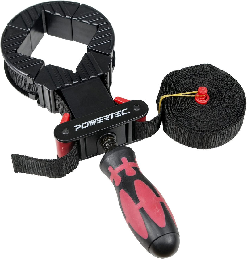 POWERTEC 71101 Deluxe Quick Release Band Clamp | Woodworking Frame Clamping Strap Holder